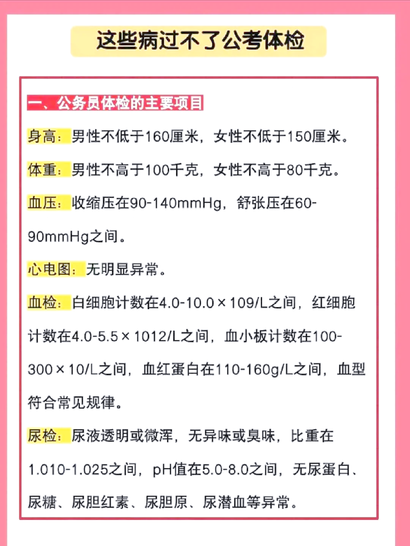 体检项目